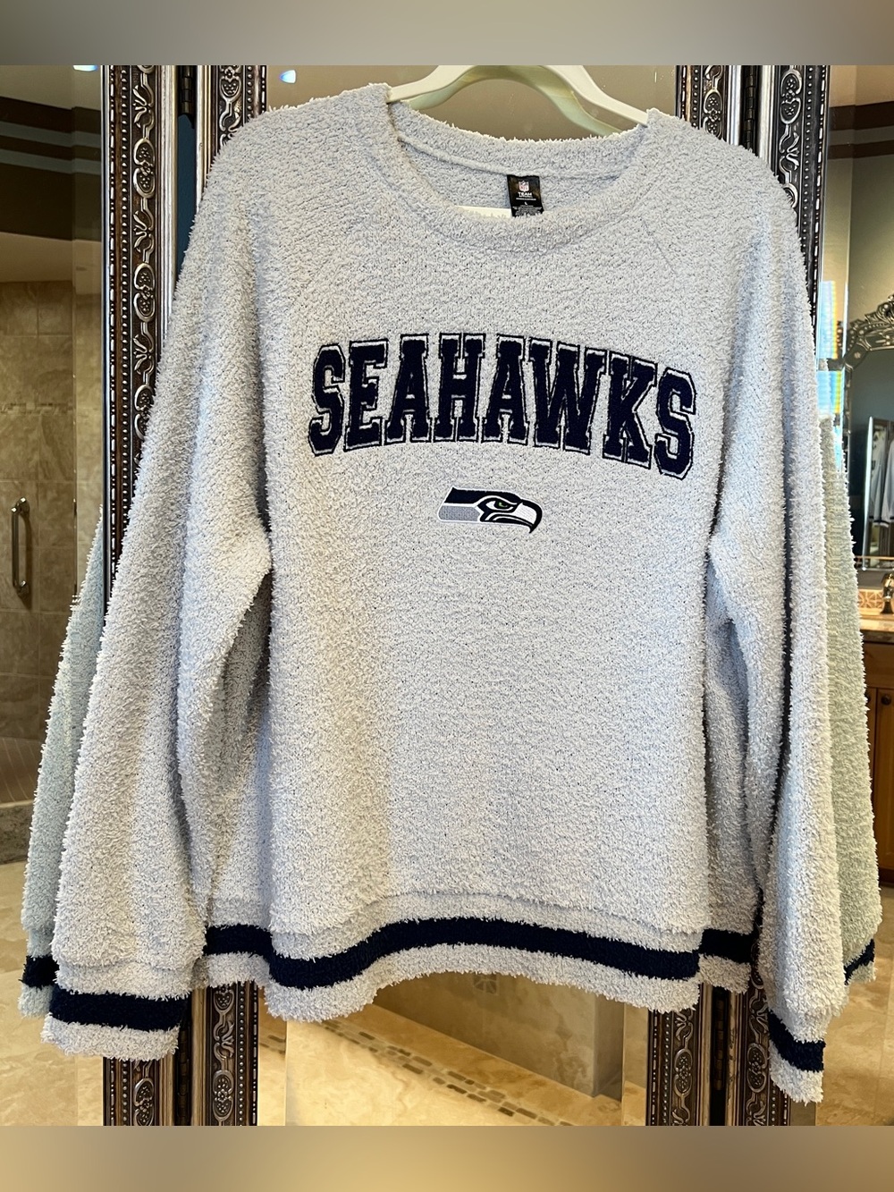 NFL Officially Licensed Women’s Ultra Soft Luxe Pullover - Seahawks - Sz L
